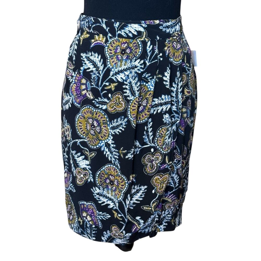 New ~ BA&SH REVOLVE ~ Women's Multicolor Floral Wrap Mini Skirt Size Large - Picture 6 of 7